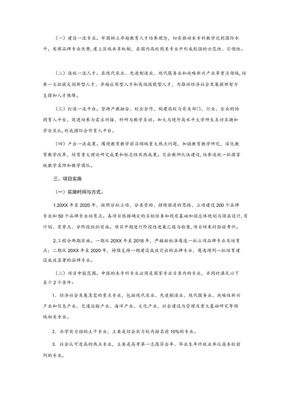 某高校品牌专业建设工程实施方案.docx_第2页