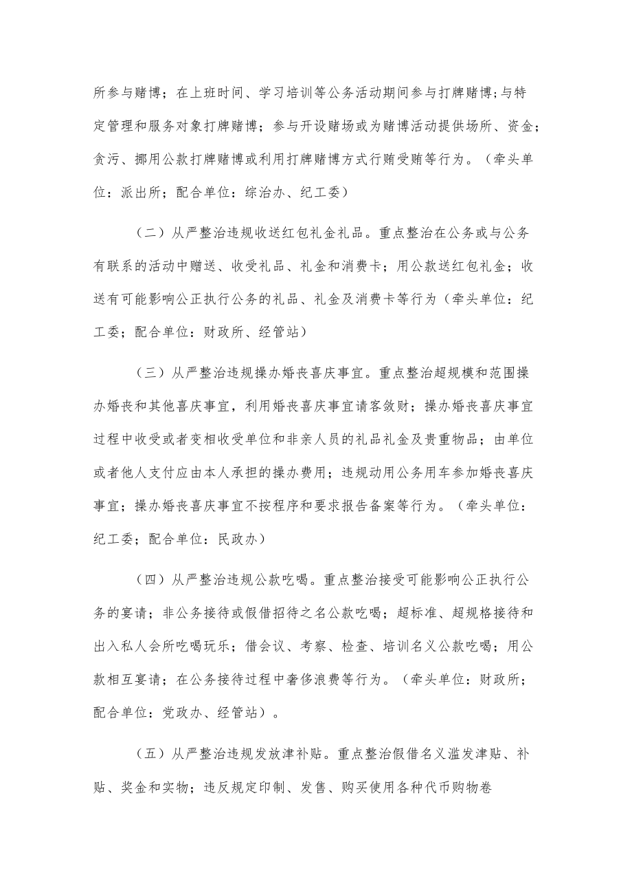 xx街道办事处纠“四风”、治陋习专项整治工作方案.docx_第2页