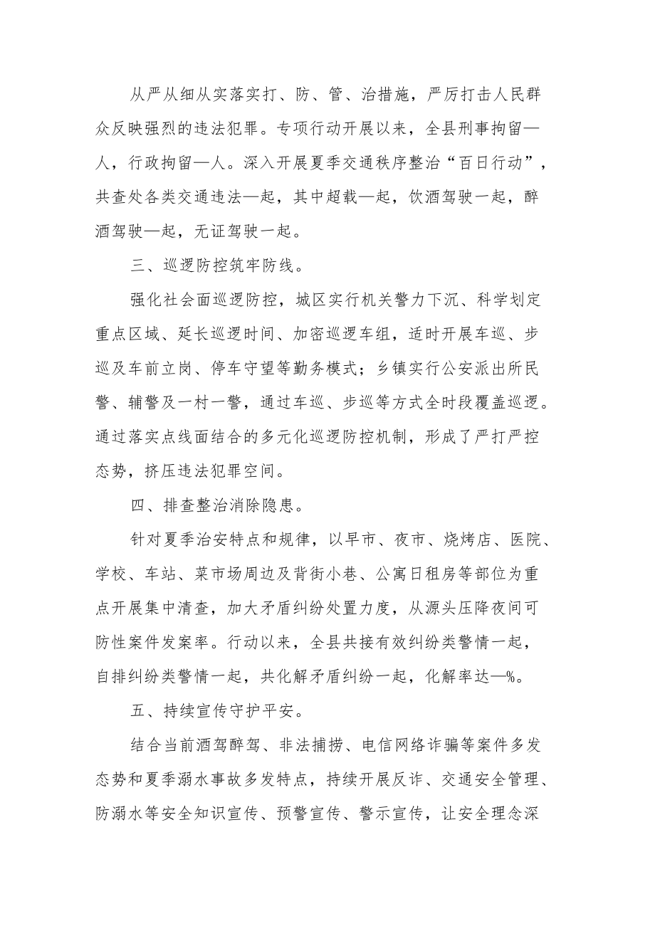 2022夏季治安打击整治百日行动工作总结（整理）.docx_第2页