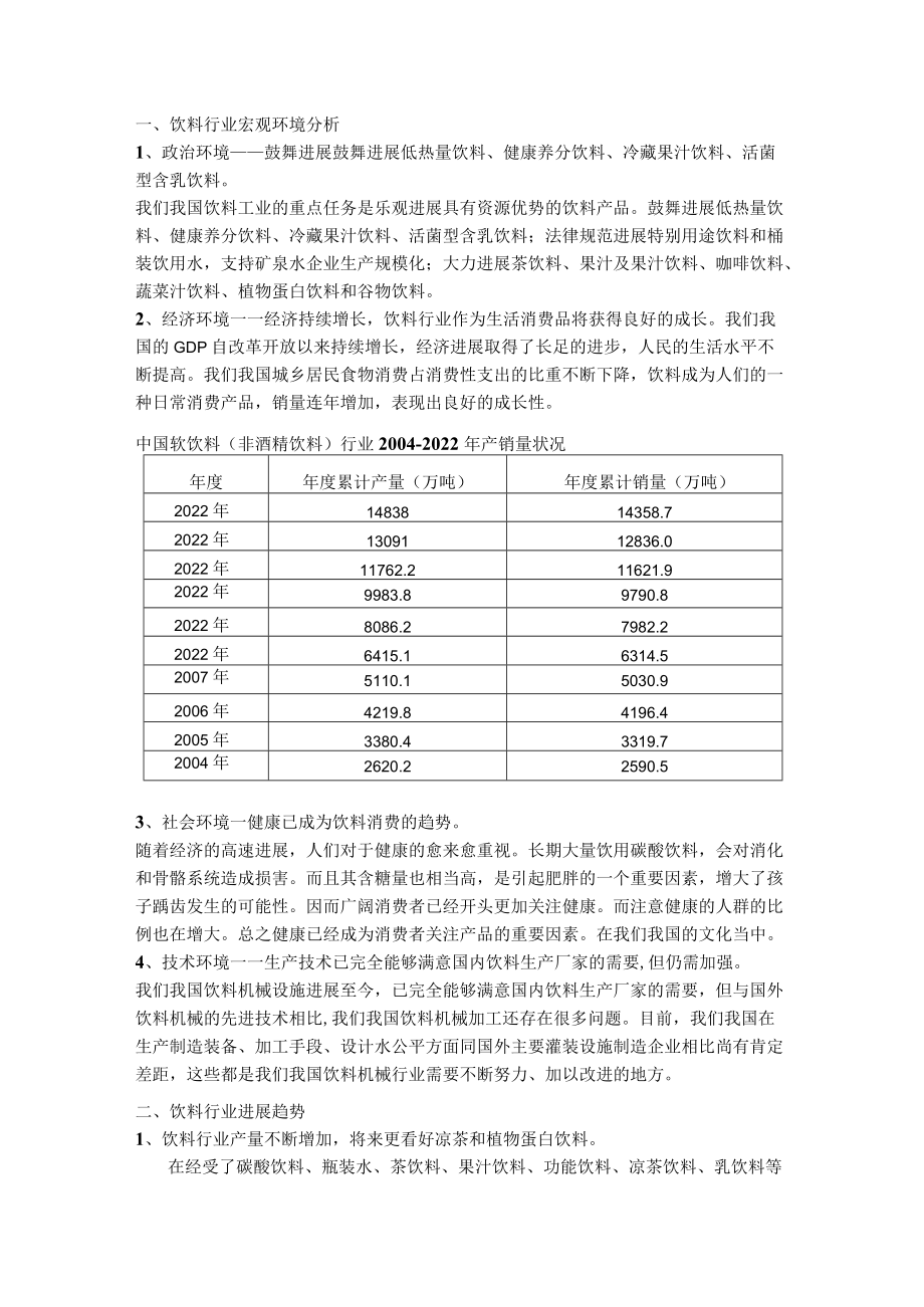 饮料行业研究现状发展趋势.docx_第1页