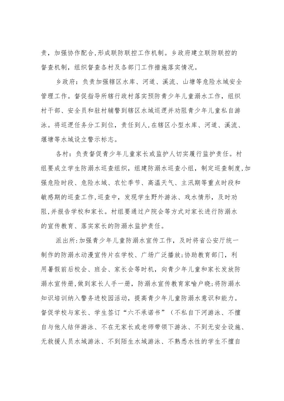 XX乡预防青少儿童溺水工作实施方案.docx_第2页