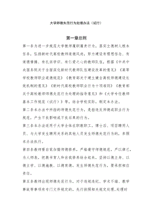 大学师德失范行为处理办法 （试行）.docx