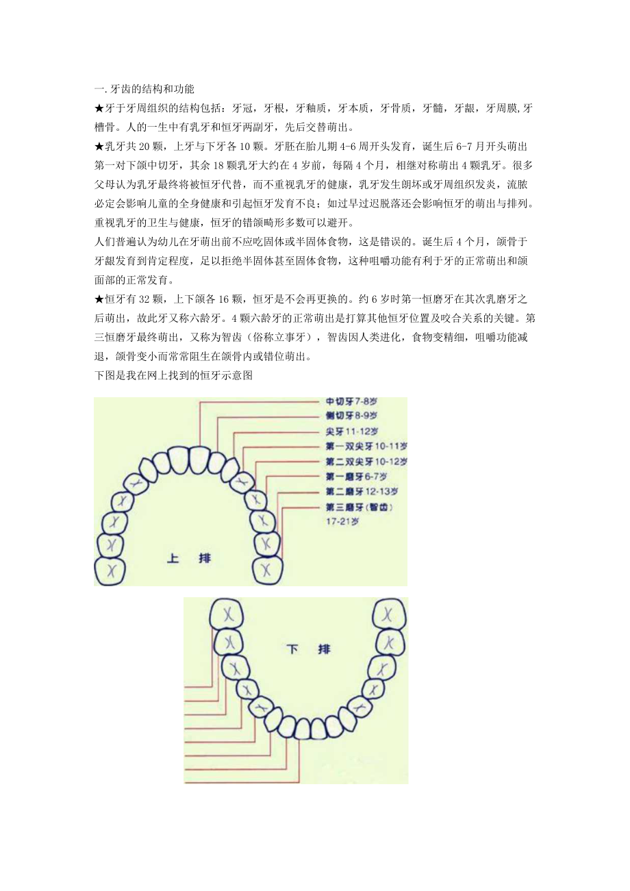 口腔预防保健的基本常识.docx_第1页