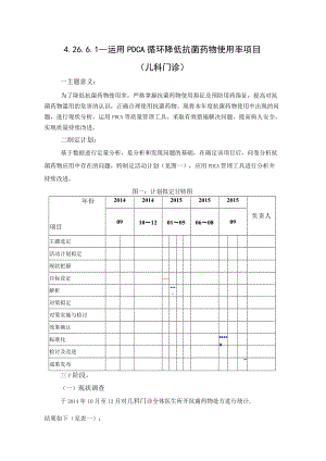 儿科门诊运用PDCA循环降低抗菌药物使用率持续改进项目.docx