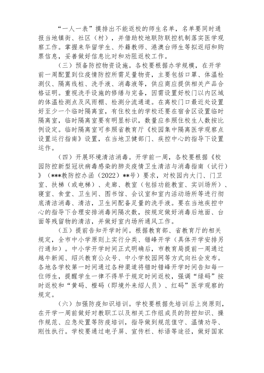 2022小学季开学疫情防控工作方案（精编6篇）.docx_第2页