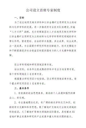 公司设立首席专家制度.docx