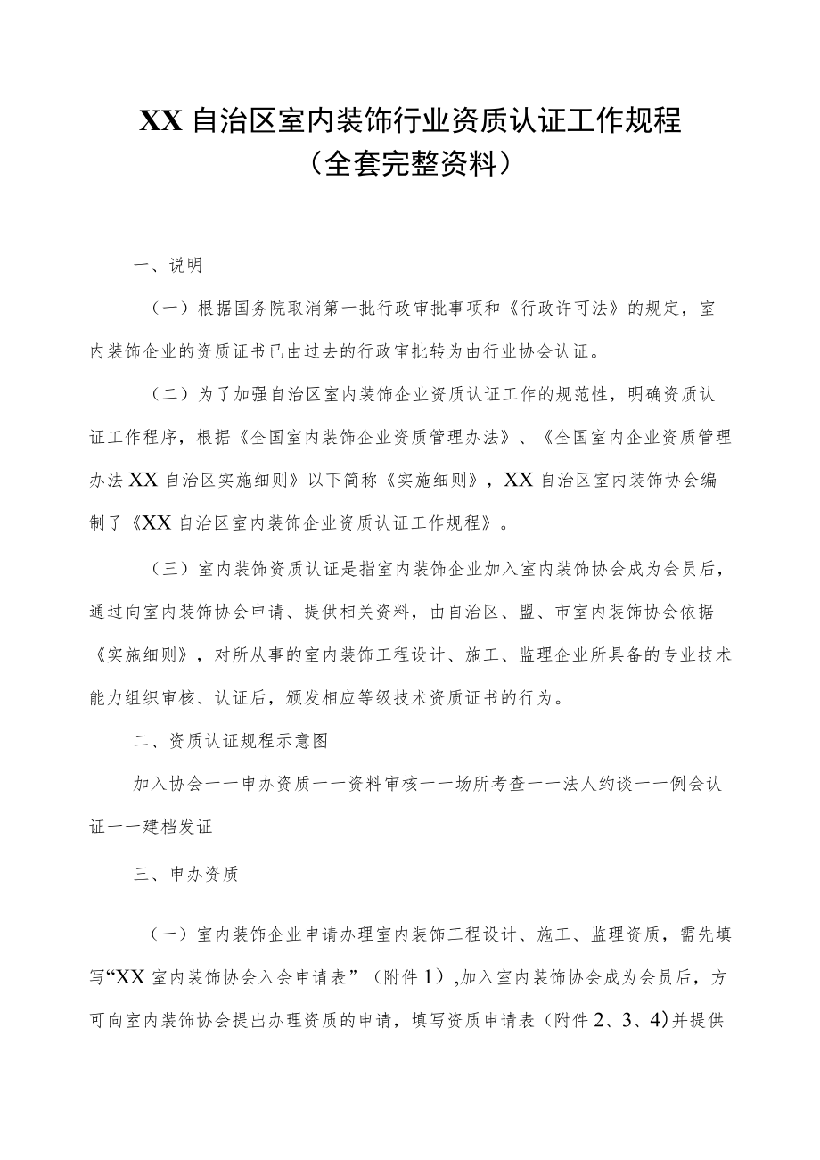 室内装饰行业资质认证工作规程（全套完整资料）.docx_第1页