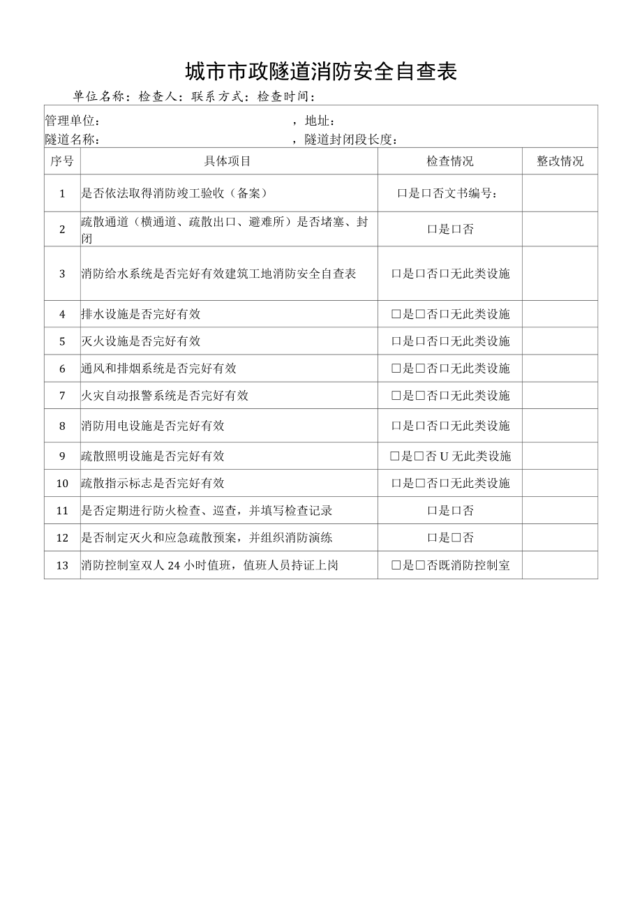 建筑工地消防安全自查表.docx_第2页