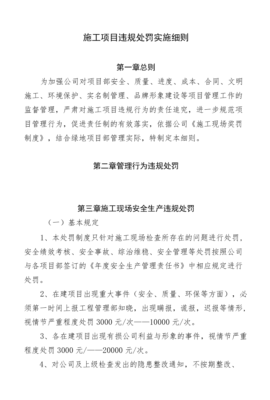 施工项目违规处罚实施细则.docx_第1页