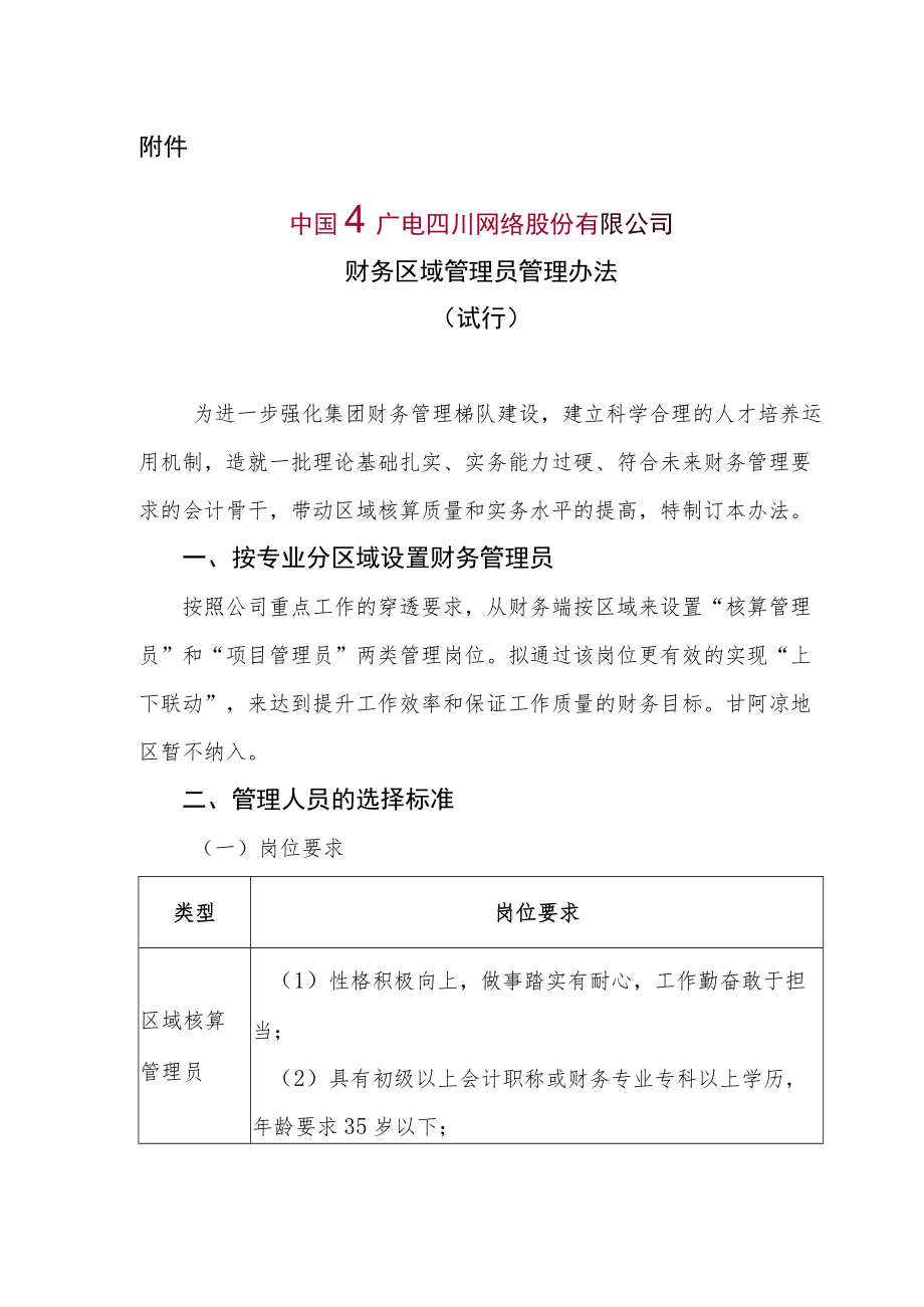 X公司财务区域管理员管理办法.docx_第1页