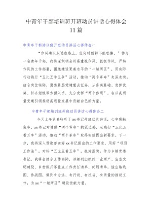 中青干部培训班开班动员讲话心得体会11篇.docx