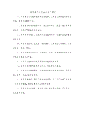 物流操作人员安全生产职责.docx