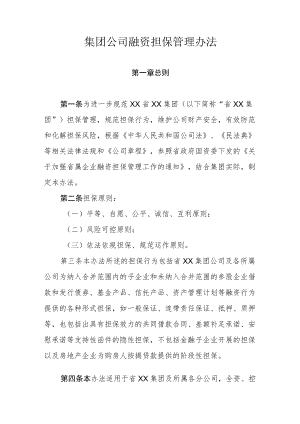 集团公司融资担保管理办法.docx