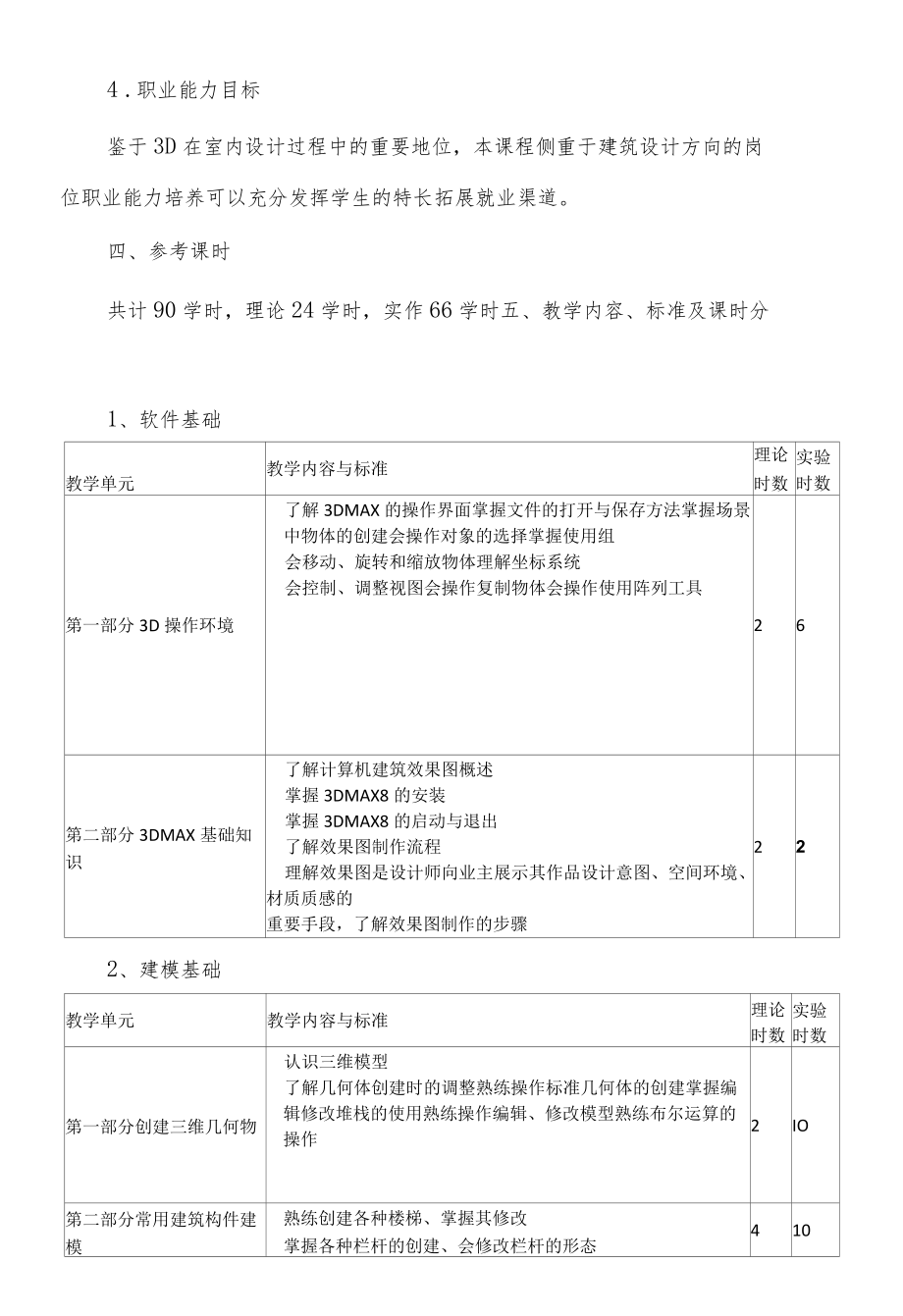 《3DSMAX中文版基础教程》课程标准.docx_第3页