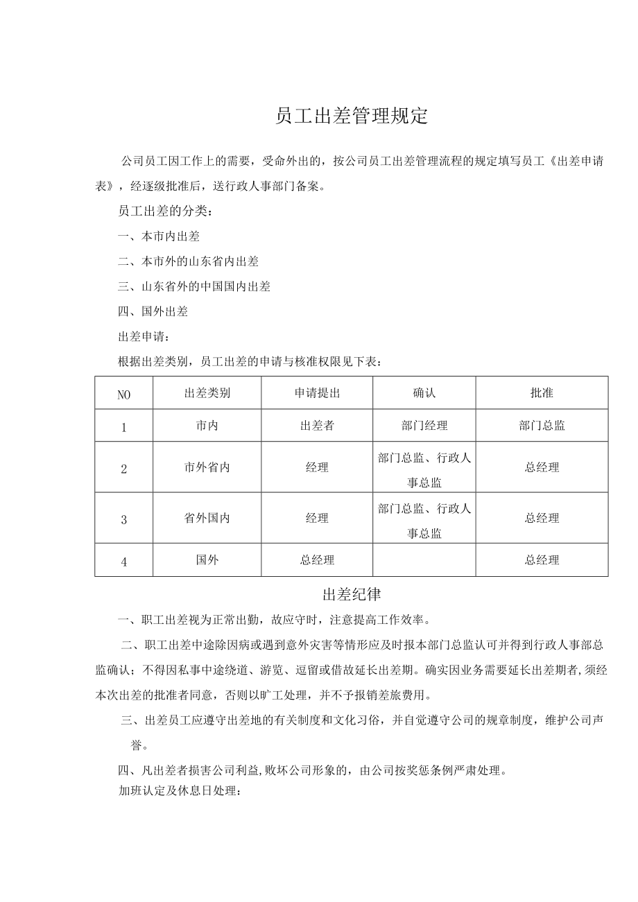 员工出差管理规定.docx_第1页