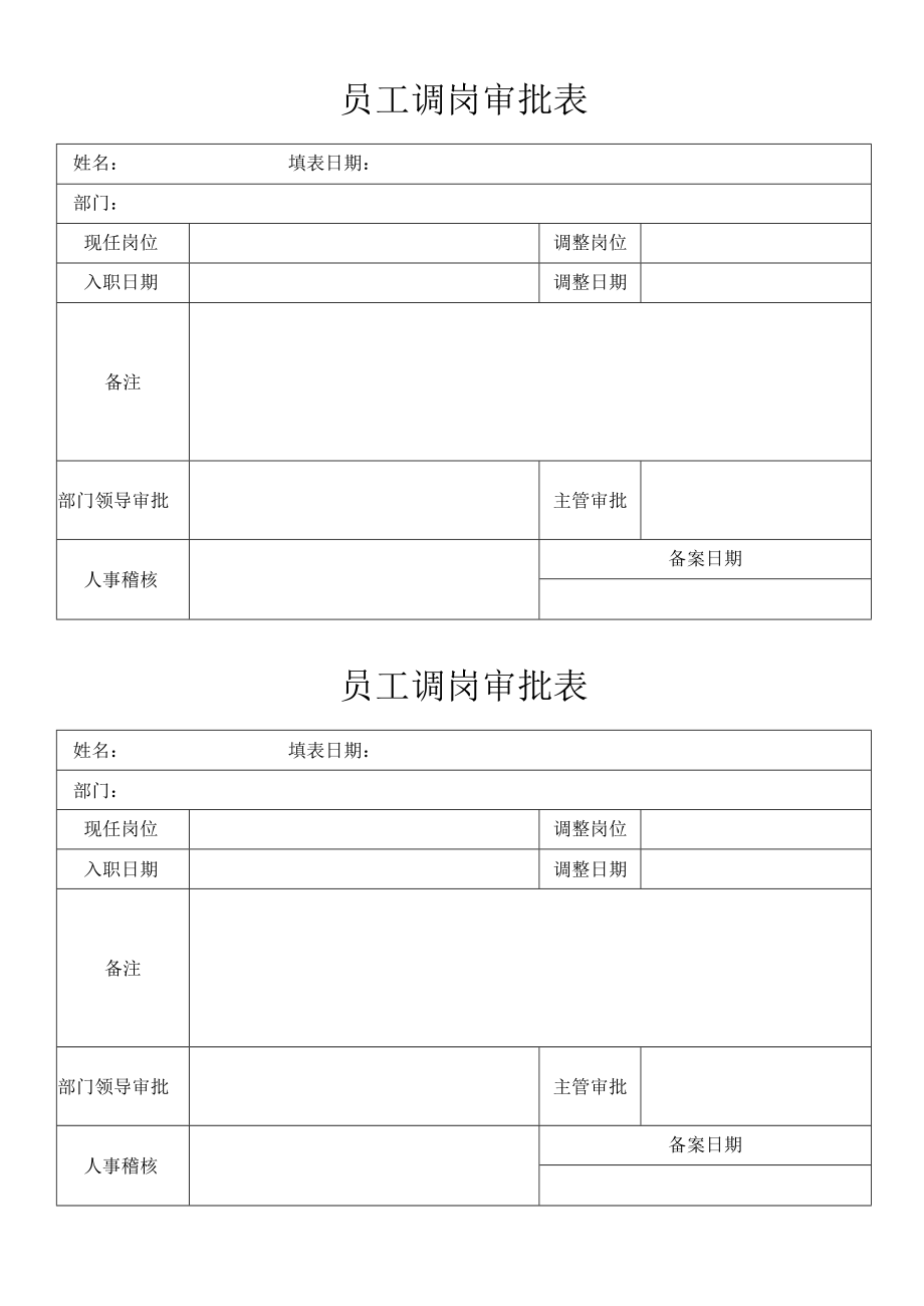 员工调岗审批表.docx_第1页