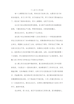 个人实习工作总结.docx