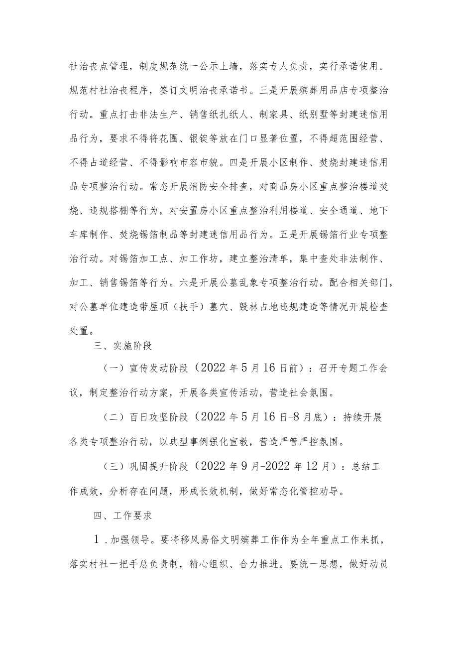 关于开展移风易俗文明殡葬专项整治行动的工作方案.docx_第3页