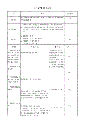 徒手CPR评分标准.docx