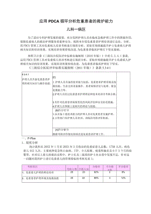 应用PDCA循环分析危重患者的救护能力（案例）.docx