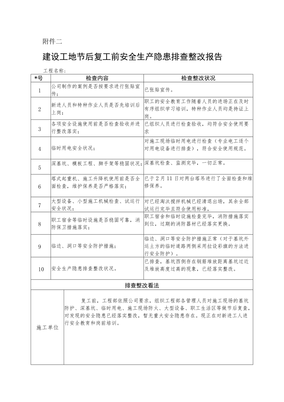 节前停工及节后复工安全隐患排查表.docx_第2页