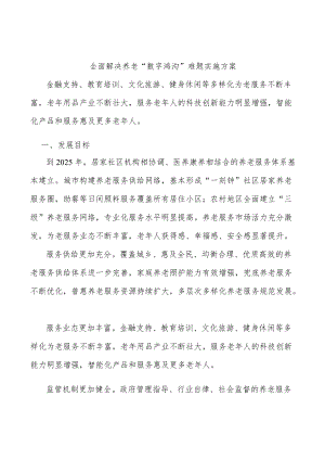 全面解决养老“数字鸿沟”难题实施方案.docx