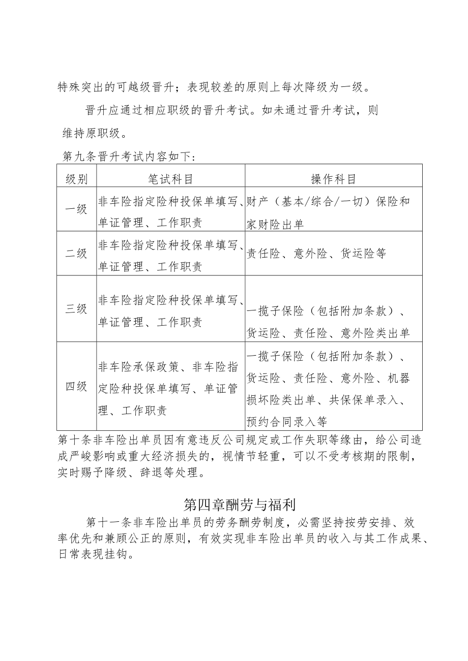 非车险出单员考核管理办法.docx_第3页