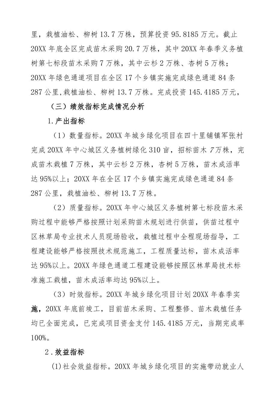 城乡绿化项目绩效目标自评报告.docx_第2页