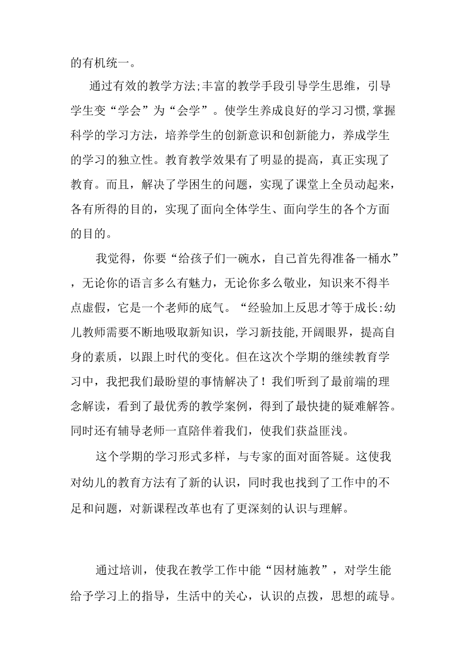 【精选】中小学教师继续教育心得体会.docx_第2页