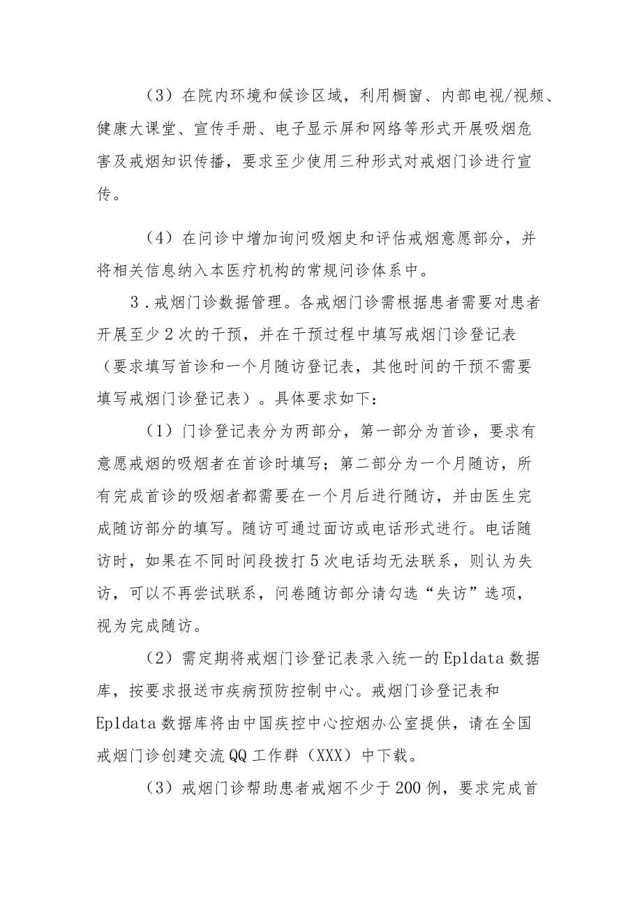 医院戒烟门诊服务实施方案.docx_第3页