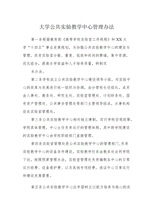 大学公共实验教学中心管理办法.docx