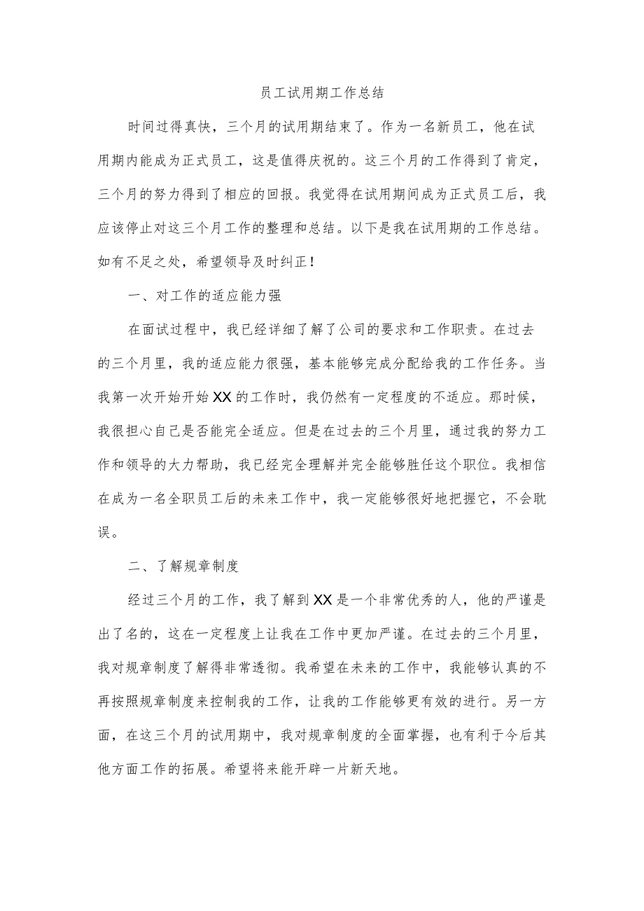 员工试用期工作总结(1).docx_第1页