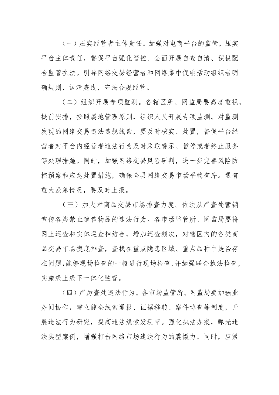 XX县加强网络交易监测监管工作实施方案.docx_第3页