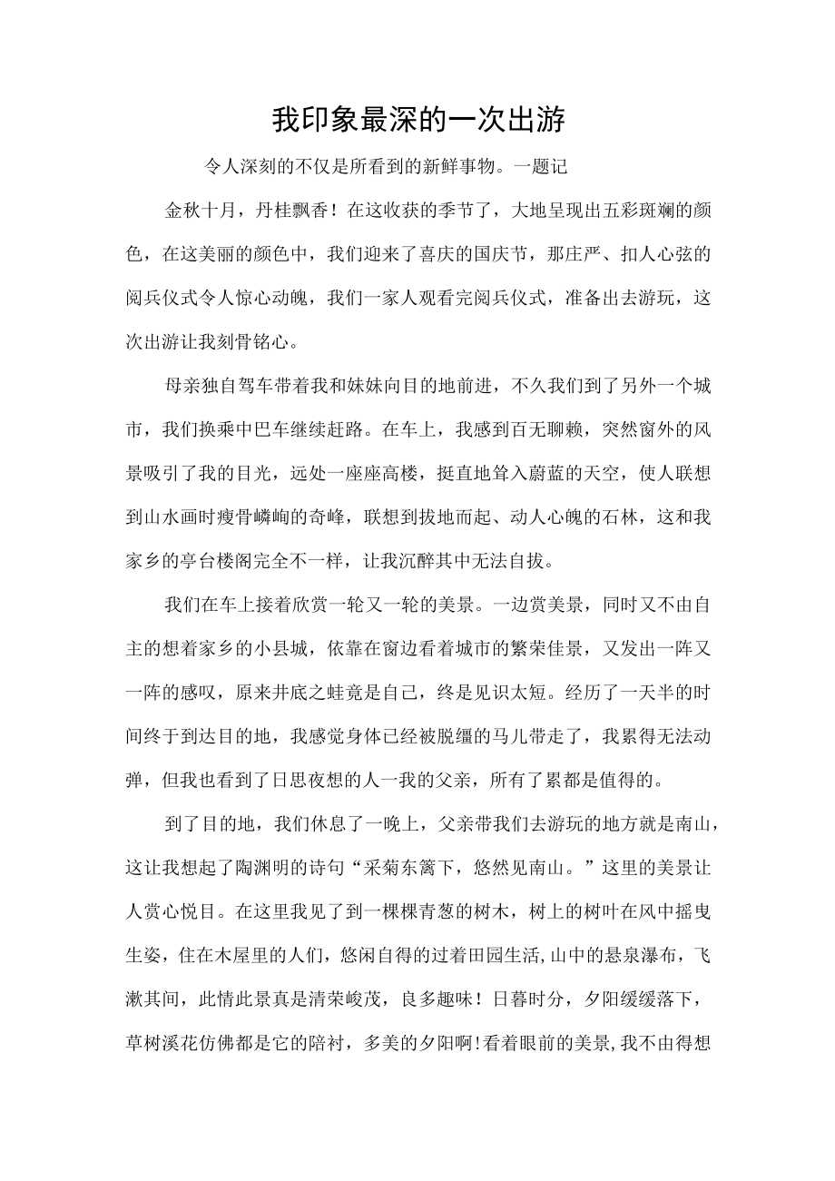 我印象最深的一次出游.docx_第1页