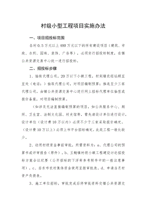 村级小型工程项目实施办法.docx