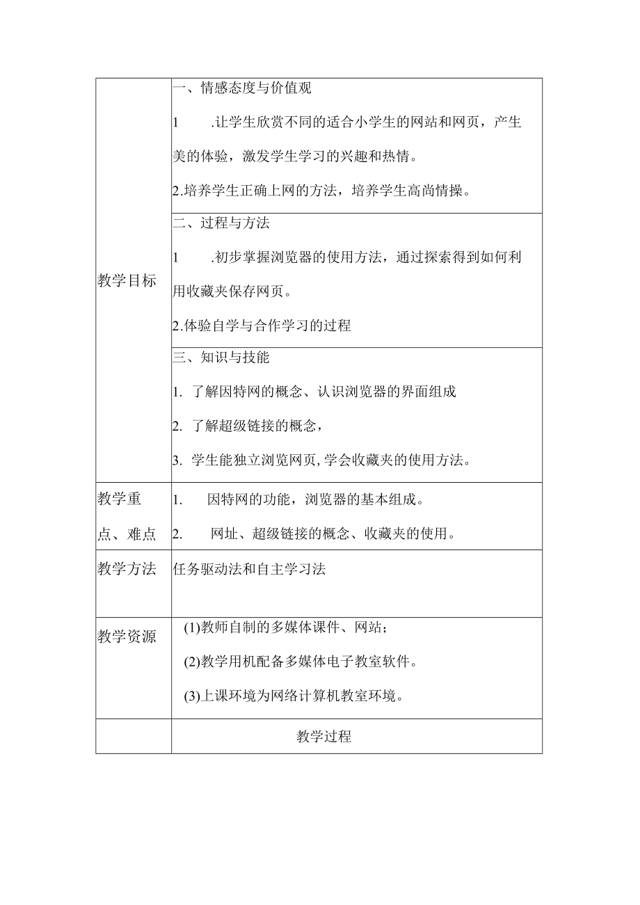 小学科学优质课一等奖--神奇的因特网——浏览器教学设计.docx_第2页