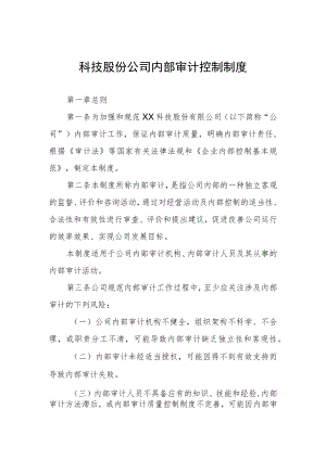 科技股份公司内部审计控制制度.docx