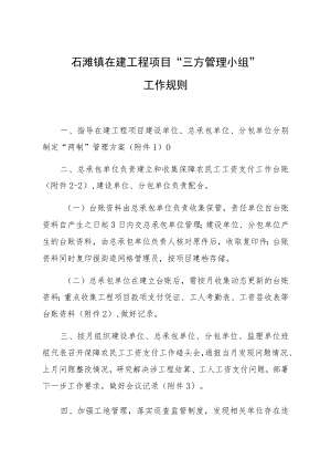 石滩镇在建工程项目“三方管理小组”工作规则.docx