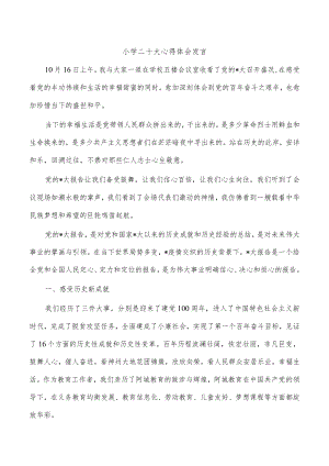 小学二十大心得体会发言.docx