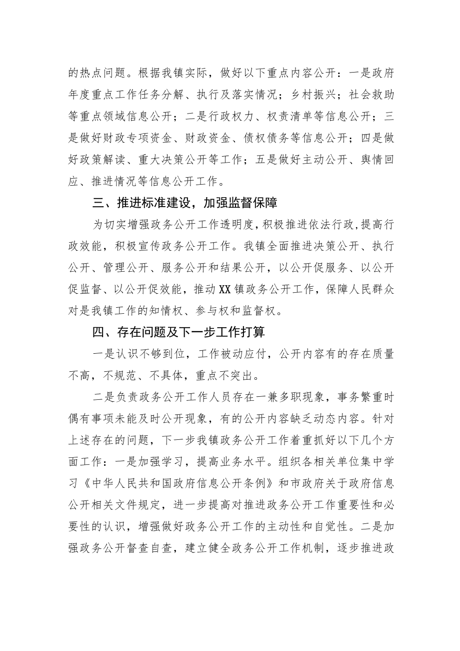 XX镇2022年度政务公开工作总结与2023年工作计划.docx_第2页