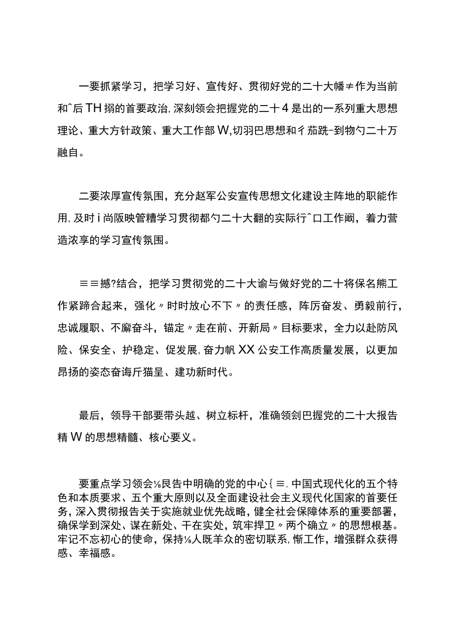 在传达学习党的二十大精神党委（ 扩大） 会议上的讲话(公安).docx_第2页