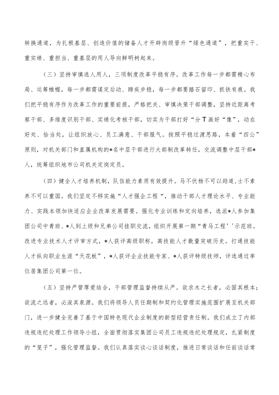 企业公司选人用人工作报告总结.docx_第2页