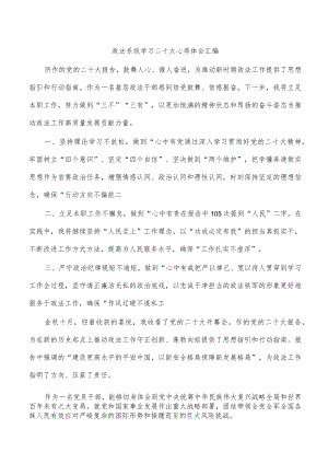 政法系统学习二十大心得体会汇编.docx