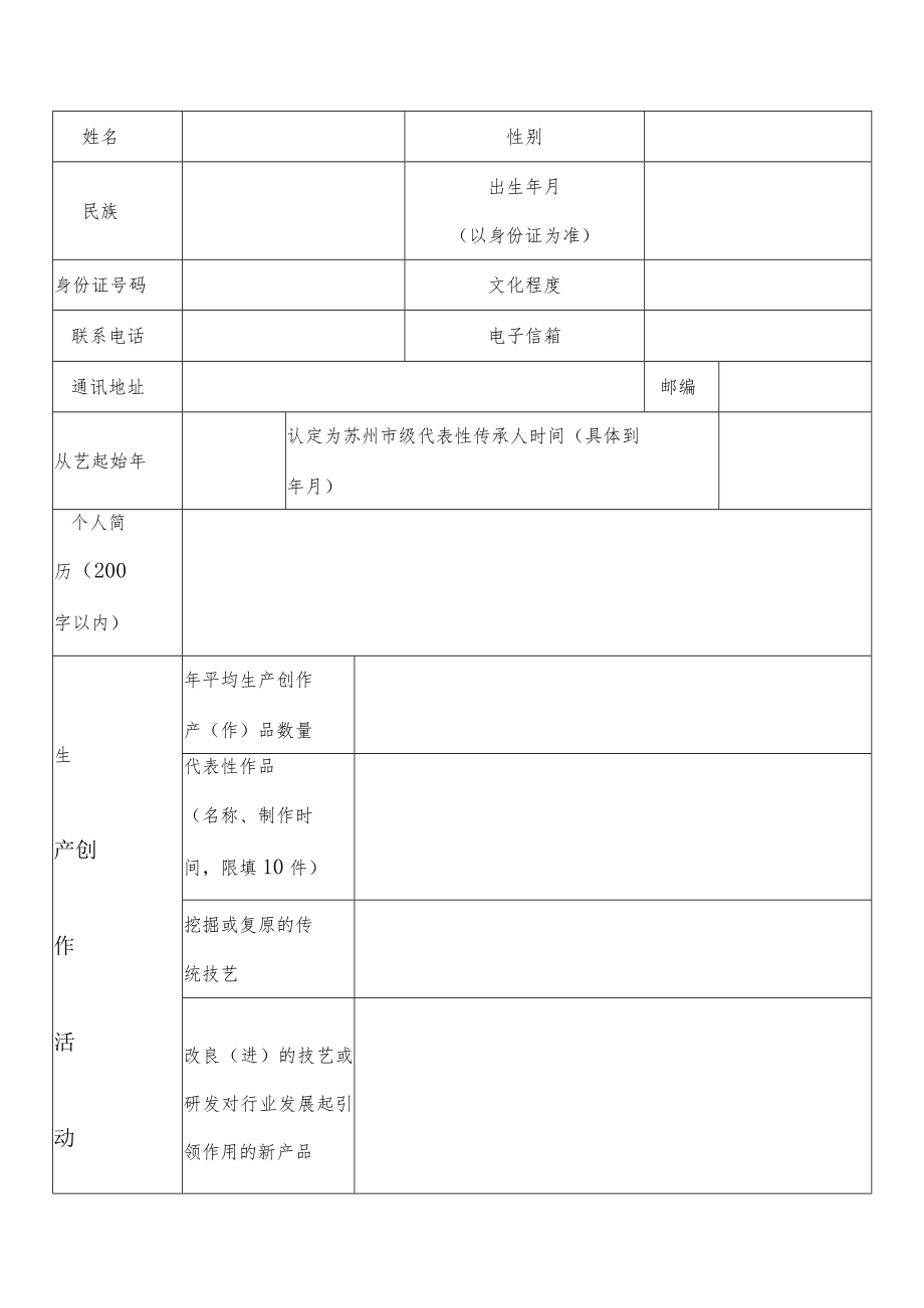 苏州市级非物质文化遗产代表性项目代表性传承人评估申报表.docx_第3页