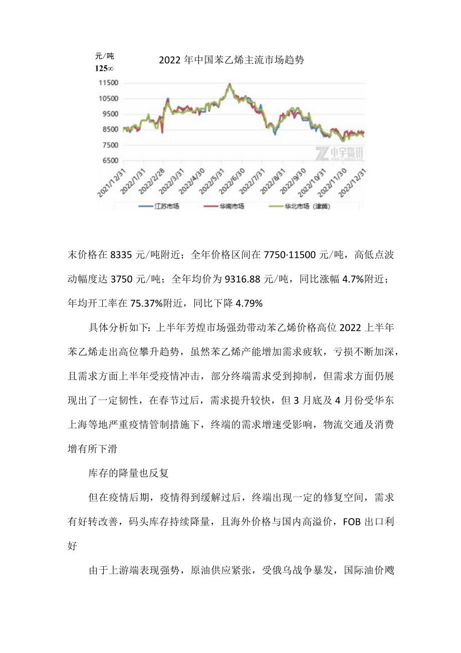 2022年苯乙烯市场分析及2023年展望.docx_第2页