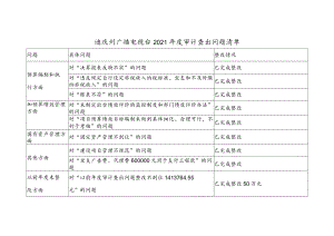 迪庆州广播电视台2021年度审计查出问题清单.docx