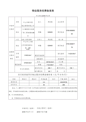 物业服务收费备案表.docx