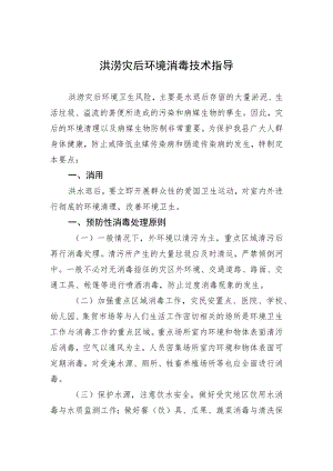 洪涝灾害后环境消毒技术要点.docx