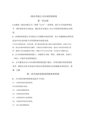 股份有限公司内部控制制度.docx