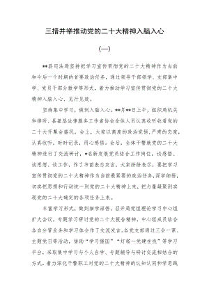 （8篇）学习贯彻党的二十大精神阶段性工作总结.docx